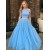 A-Line Two Pieces Beaded Long Prom Dress Formal Evening Dresses 601667