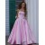 A-Line Strapless Satin Long Prom Dress Formal Evening Dresses 601684