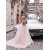 A-Line Lace Tulle Long Prom Dress Formal Evening Dresses 601698
