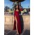 A-Line Long Sleeves V-Neck Long Prom Dress Formal Evening Dresses 601711