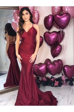 Mermaid V-Neck Long Prom Dress Formal Evening Dresses 601739