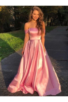 A-Line Off-the-Shoulder Long Prom Dress Formal Evening Dresses 601746