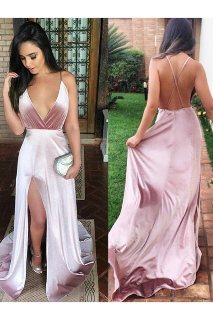 A-Line V-Neck Long Prom Dress Formal Evening Dresses 601751