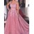 A-Line Lace Long Prom Dress Formal Evening Dresses 601755