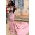Affordable Mermaid Lace Long Pink Prom Dress Formal Evening Dresses 601777
