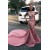 Mermaid Lace Long Pink Prom Dress Formal Evening Dresses 601778