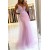Long Pink Lace Tulle Prom Dress Formal Evening Dresses 601787