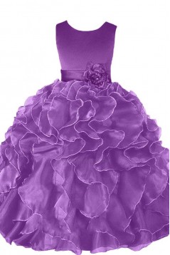 Ball Gown Purple Flower Girl Dresses F010002