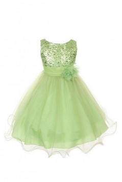 Sequins and Tulle Flower Girl Dresses F010006
