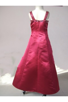 A-Line Beaded Straps Flower Girl Dresses F010014