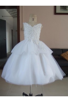 Ball Gown Beaded Applique Flower Girl Dresses F010016