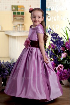 A-Line Straps Handmade Flowers Flower Girl Dresses 2050009