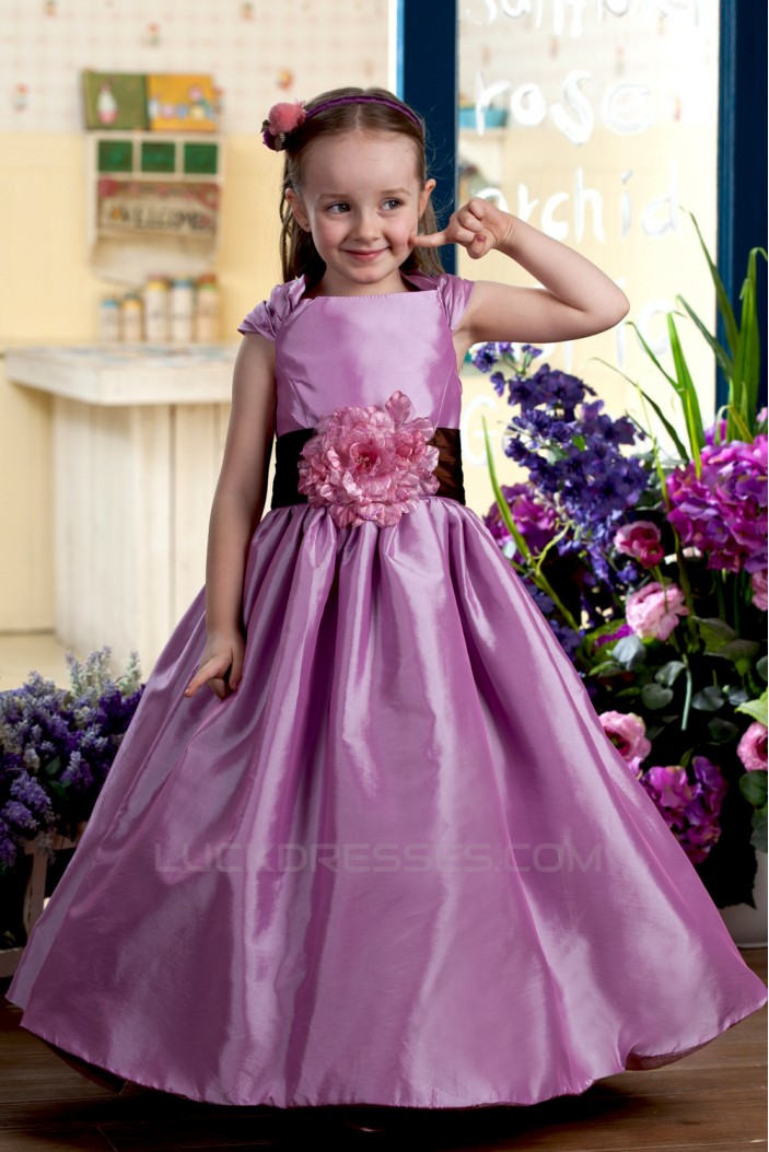 A-Line Straps Handmade Flowers Flower Girl Dresses 2050009