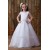 A-Line Beaded Sequins Bowknot Flower Girl Dresses 2050010