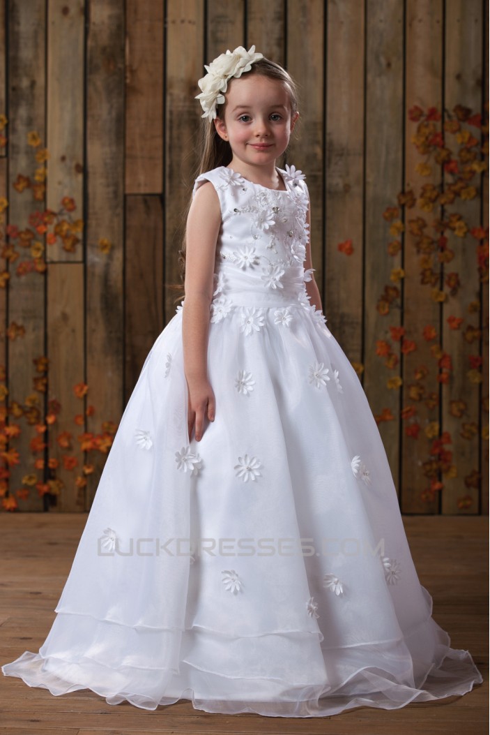 Ball Gown Floor Length Beaded Flower Girl Dresses 2050013