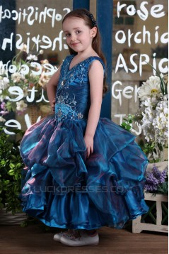 Ball Gown V-Neck Flower Girl Dresses 2050019