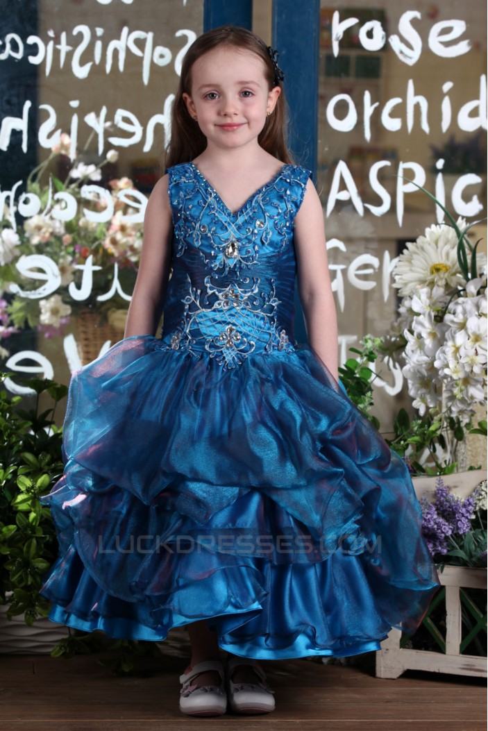 Ball Gown V-Neck Flower Girl Dresses 2050019