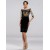 Short Black Half Sleeve Mother of the Bride Dresses M010047