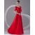 A-Line Off-the-Shoulder Half Sleeve Long Red Mother of the Bride Dresses M010081