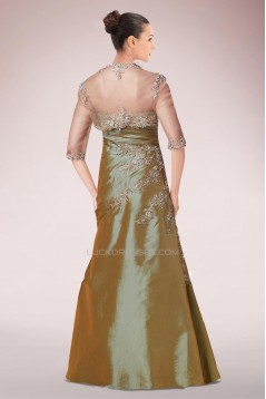 A-Line Sweetheart Beaded Applique Taffeta Mother of the Bride Dresses with A Jacket M010087