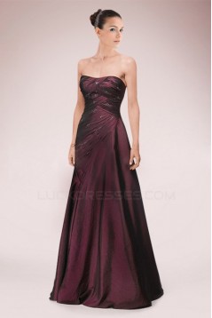 A-Line Strapless Beaded Applique Long Mother of the Bride Dresses with A Jacket M010090