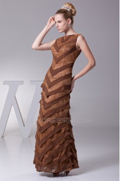 Bateau Sleeveless Tiered Chiffon Lace Mother of the Bride Dresses 2040007