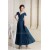 Beading Short Ankle-Length V-Neck Chiffon Silk like Satin Mother of the Bride Dresses 2040017