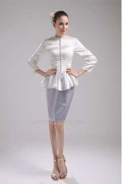 Cystal 3/4 Length Knee-Length High-Neck Mother of the Bride Dresses 2040035