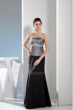 Sheath/Column Floor-Length Taffeta Strapless Mother of the Bride Dresses 2040039