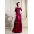 A-Line Half Elbow Length Off-the-Shoulder Mother of the Bride Dresses 2040045