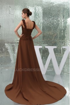 A-Line Handmade Flowers V-Neck Chiffon Mother of the Bride Dresses 2040046