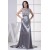 Elegant Lace Silk like Satin Long Silver Mother of the Bride Dresses 2040048