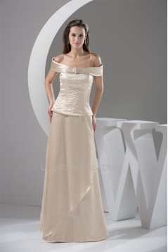 Off-the-Shoulder Sleeveless Floor-Length Mother of the Bride Dresses 2040055