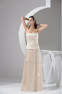 Off-the-Shoulder Sleeveless Floor-Length Mother of the Bride Dresses 2040055