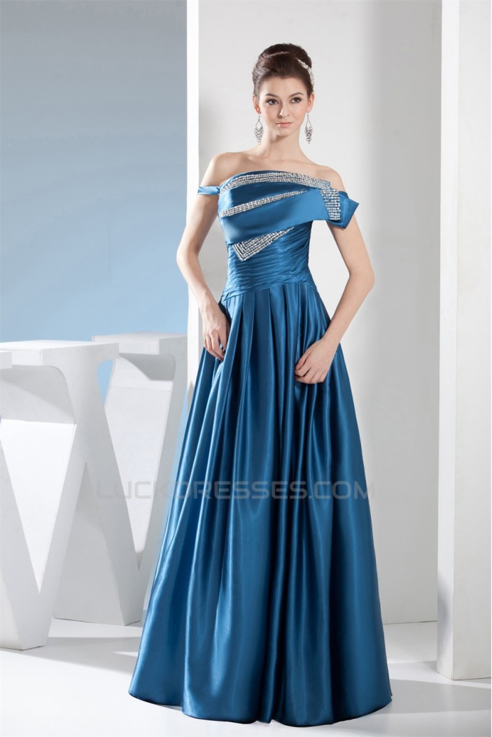 A-Line Beaded Long Mother of the Bride Dresses 2040057