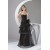 A-Line Sweetheart Handmade Flowers Organza Long Black Mother of the Bride Dresses 2040059
