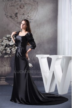 Ruffles Square 3/4 Length A-Line Court Train Mother of the Bride Dresses 2040064