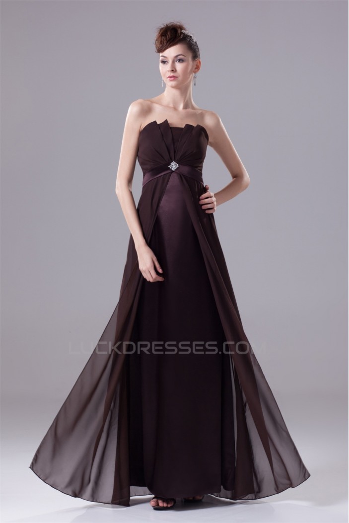A-Line Satin Chiffon Beading Sleeveless Mother of the Bride Dresses 2040065