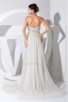 Sleeveless Handmade Flowers A-Line Puddle Train Mother of the Bride Dresses 2040088