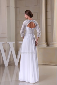 A-Line Sweetheart Chiffon Lace 3/4 Sleeve Most Beautiful Mother of the Bride Dresses 2040099