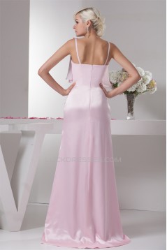Brush Sweep Train Beading Sheath/Column Long Pink Mother of the Bride Dresses 2040115