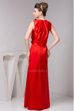 Floor-Length Sleeveless High-Neck Ruffles Mother of the Bride Dresses 2040127