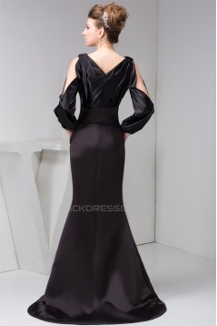 Mermaid/Trumpet Pleats Long Sleeve Mother of the Bride Dresses 2040135