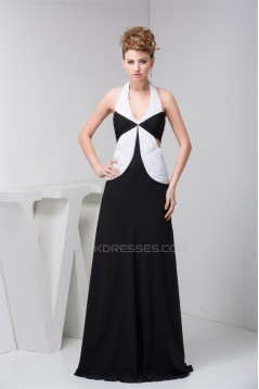 A-Line Floor-Length Sleeveless Halter Pleats Mother of the Bride Dresses 2040138