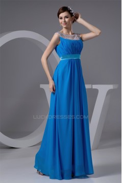 Elegant Sheath/Column Beaded Scoop Chiffon Sleeveless Mother of the Bride Dresses 2040143