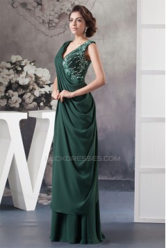 Sheath/Column V-Neck Ruffles Sleeveless Mother of the Bride Dresses 2040160