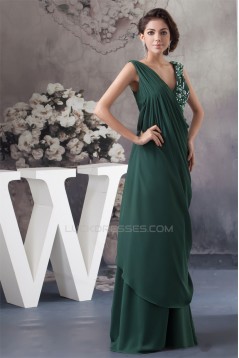 Sheath/Column V-Neck Ruffles Sleeveless Mother of the Bride Dresses 2040160