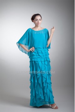 Cascading Ruffles Ankle-Length Chiffon Mother of the Bride Dresses 2040171