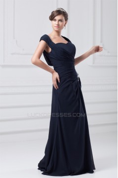 A-Line Pleats Floor-Length Sleeveless Straps Mother of the Bride Dresses 2040178
