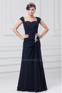 A-Line Pleats Floor-Length Sleeveless Straps Mother of the Bride Dresses 2040178